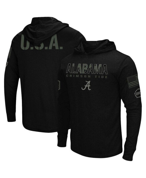 Men's Black Alabama Crimson Tide OHT Military-Inspired Appreciation Hoodie Long Sleeve T-shirt