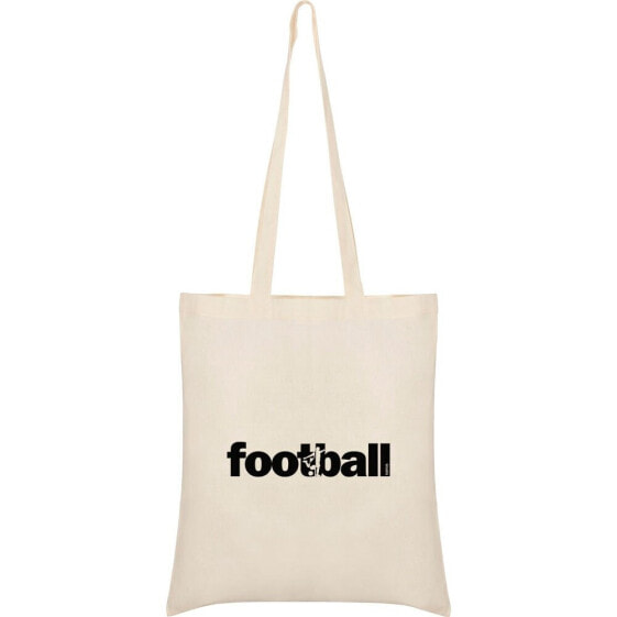 Сумка для футбола KRUSKIS Word Рюкзак из хлопковой ткани, 140 г/м², цвет натуральный, длинные ручки тон в тон, 37 x 41 см, длина ручек 70 см.