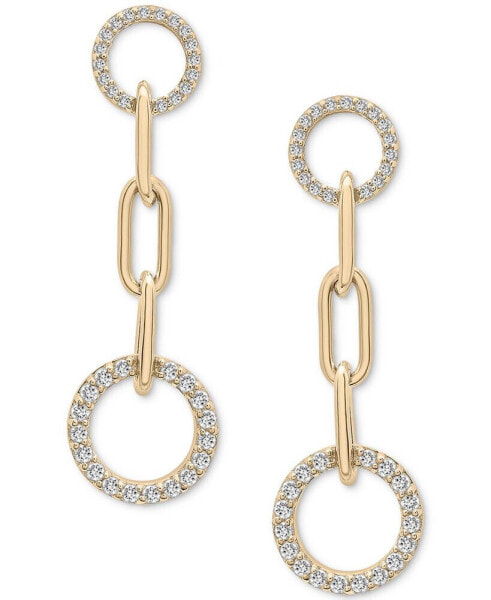 Diamond Circle Link Drop Earrings (1/2 ct. t.w.) in 14k Gold, Created for Macy's