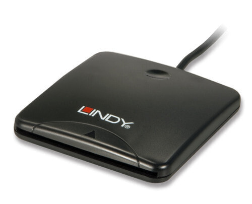 Lindy USB Smart Card Reader - 60 g - Black - CE - FCC