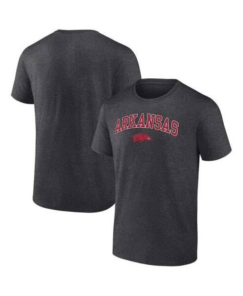 Men's Heather Charcoal Arkansas Razorbacks Campus T-shirt