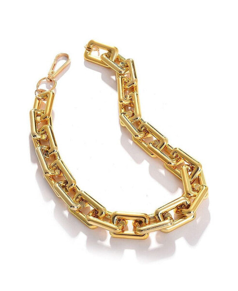 Women's Gold Metallic Chainlink Necklace