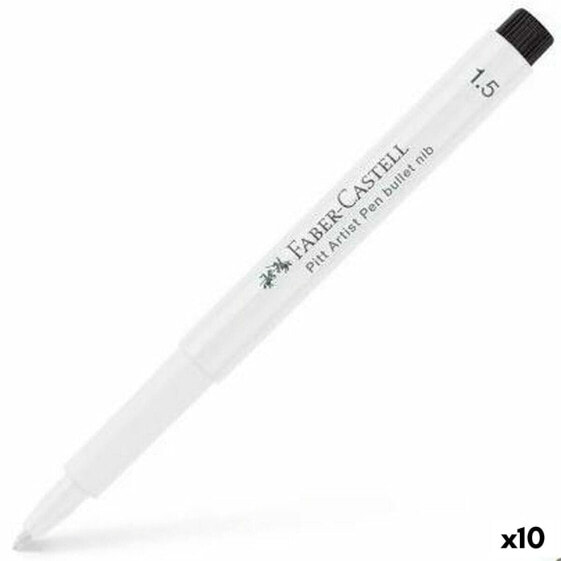 Постоянные фломастеры Faber-Castell Pitt Artist Белые (10 штук)