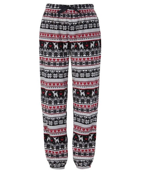 Plus Size Fair Isle Fleece Pajama Pants