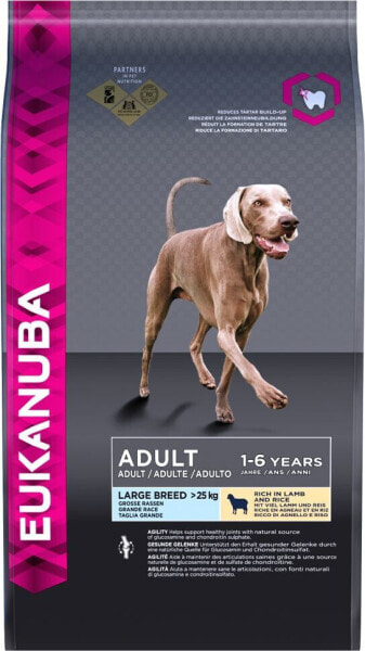 Сухой корм для собак Eukanuba Adult Large Breed с ягненком и рисом 12кг