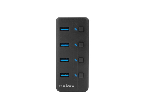 natec MANTIS - USB 2.0 Type-B - USB 3.2 Gen 1 (3.1 Gen 1) Type-A - 5000 Mbit/s - Black - Acrylonitrile butadiene styrene (ABS) - USB