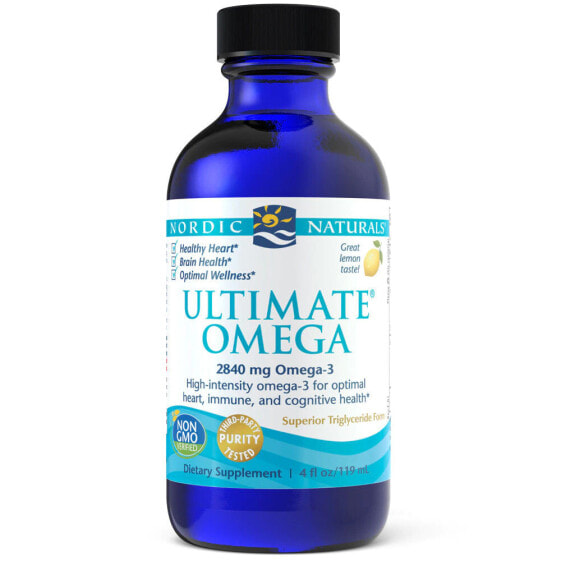 Nordic Naturals Ultimate Omega Lemon Омега-3 для оптимального здоровья сердца, иммунитета и когнитивных функций  119 мл