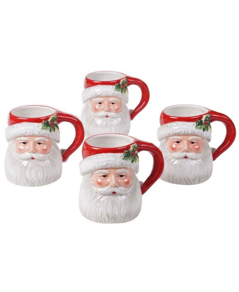 Magic of Christmas Santa 4 Piece Mugs