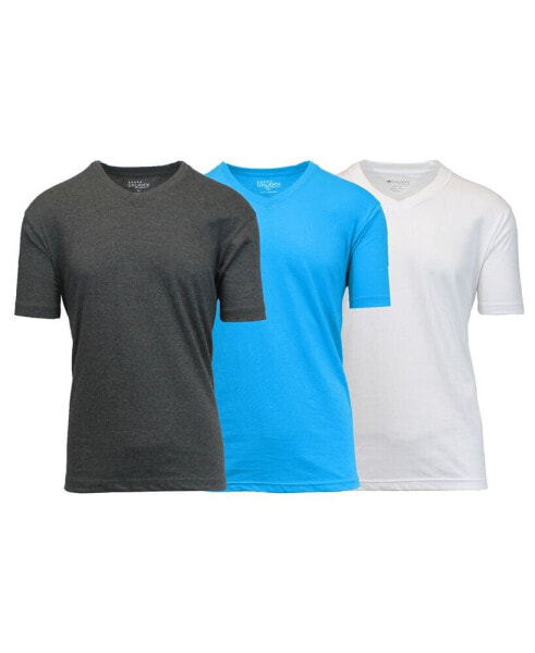 Men's Short Sleeve V-Neck T-shirt, Pack of 3