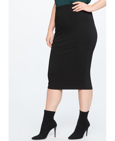 Plus Size Knit Column Skirt