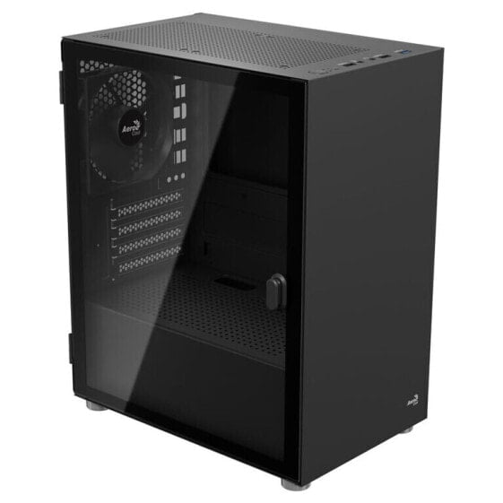 Aerocool CS-111-G-BK-v1 Mini-Tower, Tempered Glass - schwarz