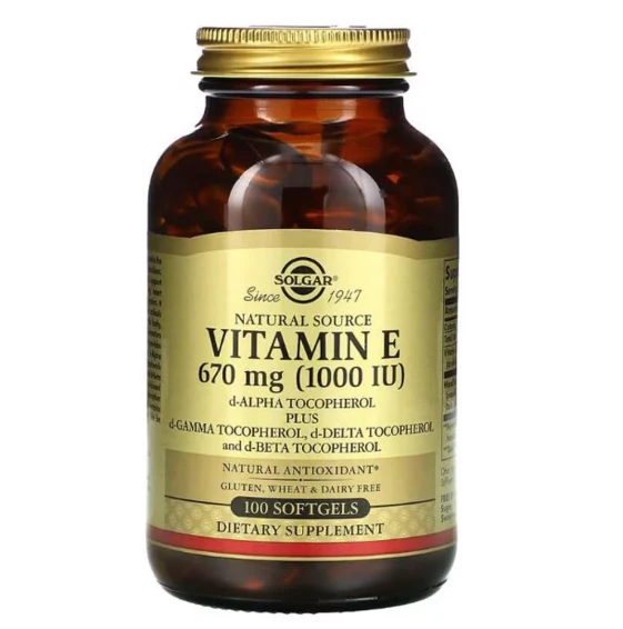 Solgar Natural Source Vitamin E Натуральный источник витамина Е 670 мг 100 гелевых капсул 2872₽