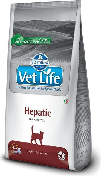 Сухой корм для кошек Farmina, VET LIFE HEPATIC, для взрослых с заболеваниями печени, 2 кг