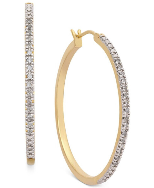 Diamond Hoop Earrings (1/4 ct. t.w.) in Sterling Silver, 14k Gold-Plated Sterling Silver or 14k Rose Gold-Plated Sterling Silver