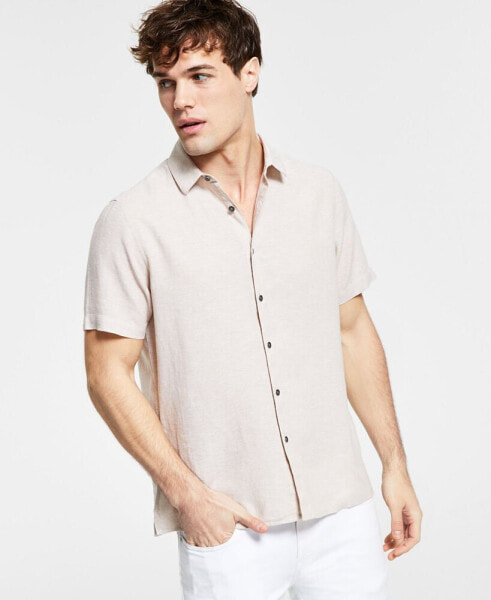 Men's Regular-Fit Linen Shirt, Created for Macy's