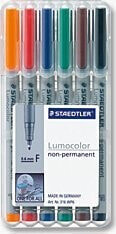 Staedtler STAEDTLER Folienstift Lumocolor F nonperm 6St