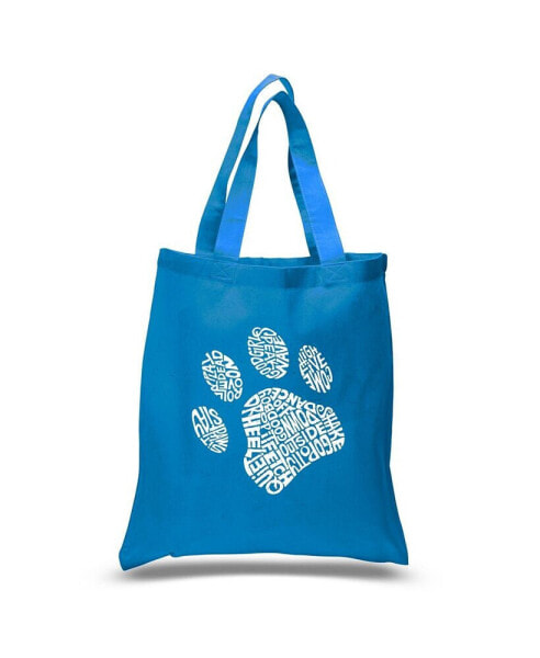 Dog Paw - Small Word Art Tote Bag