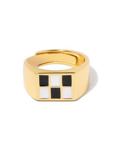 Enamel Checker Ring