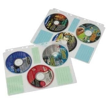 Hama CD-ROM Index Sleeves, 60 discs, Transparent, Plastic