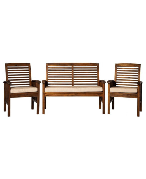 Acacia Patio Chat Set - 3 Pieces