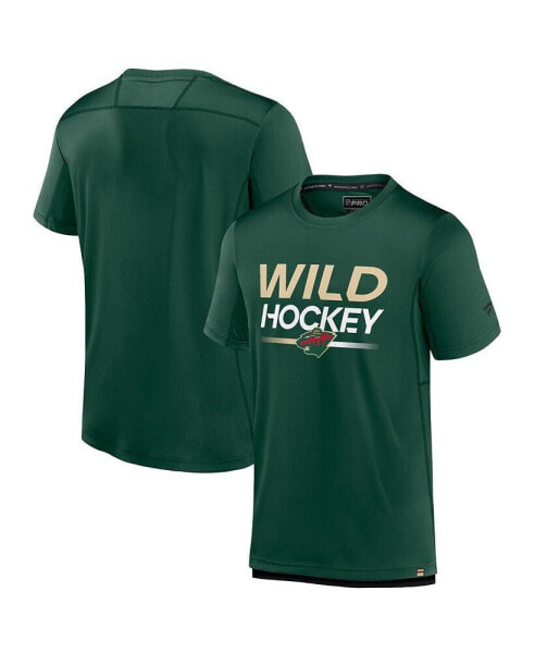 Men's Green Minnesota Wild Authentic Pro Tech T-shirt