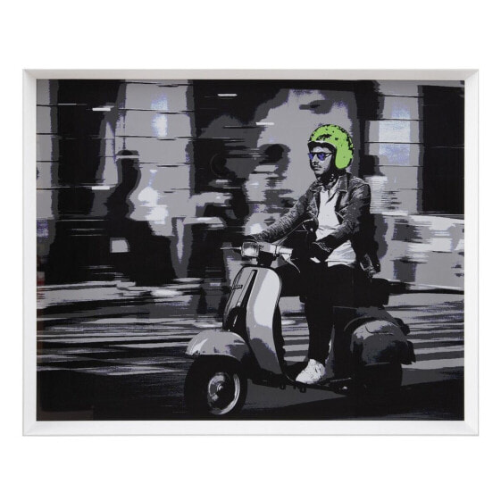 Картина Белый Чёрный Зеленый Vespa 103 x 6 x 83 cm