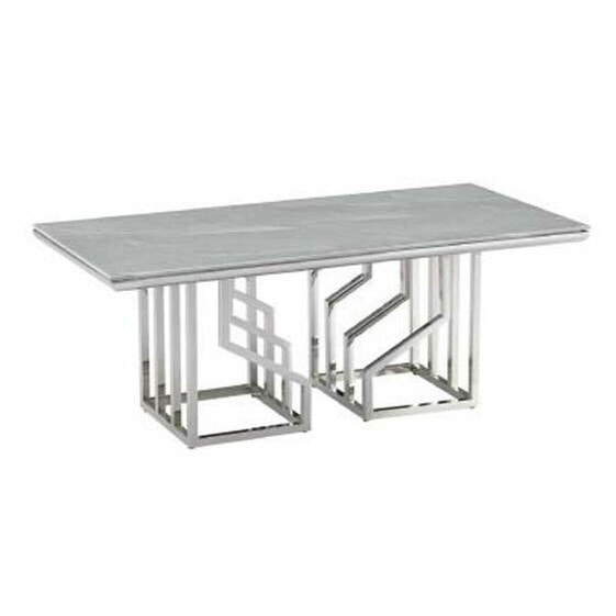 Кофейный столик DKD Home Decor Белый Серебристый Стеклянный Сталь 120 x 60 x 40 cm
