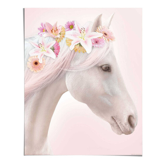 Poster Horse Flowers