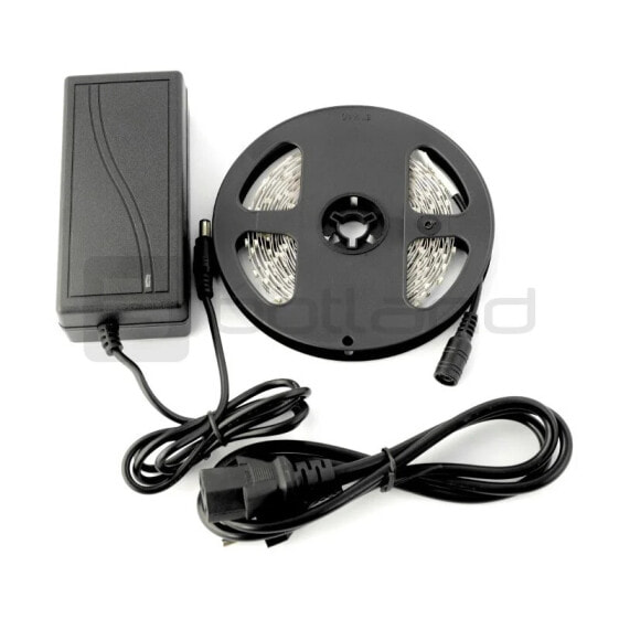 Set: LED strip SMD3528 IP20 4,8W, 60 diode/m, warm color - 5m + 12V/3A power supply