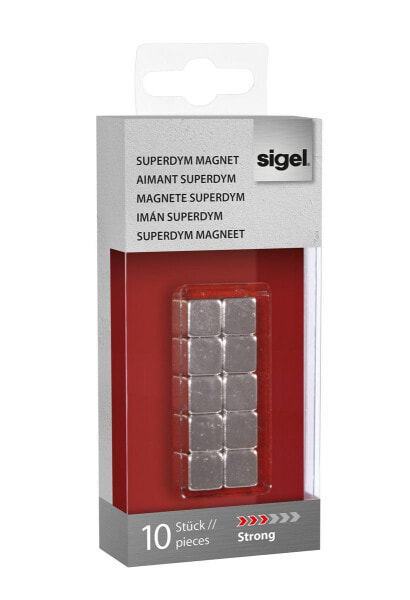 Sigel SuperDym C5 - Board magnet - Silver - Nickel - 10 mm - 10 mm - 10 mm
