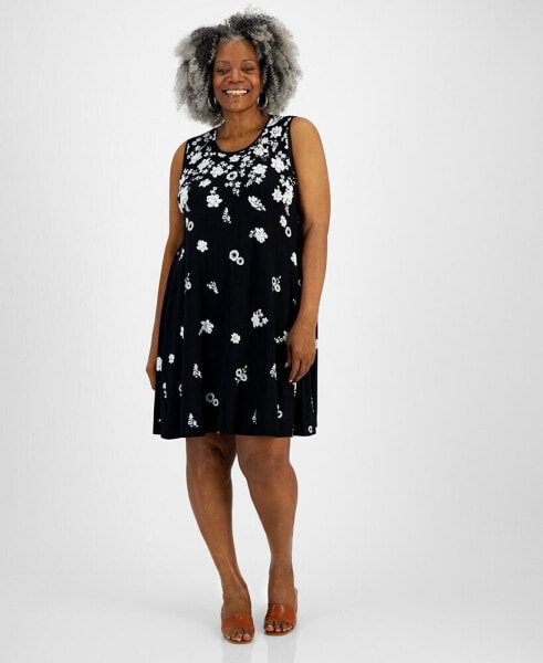 Plus Size Printed Flip-Flop Dress, Created for Macy's