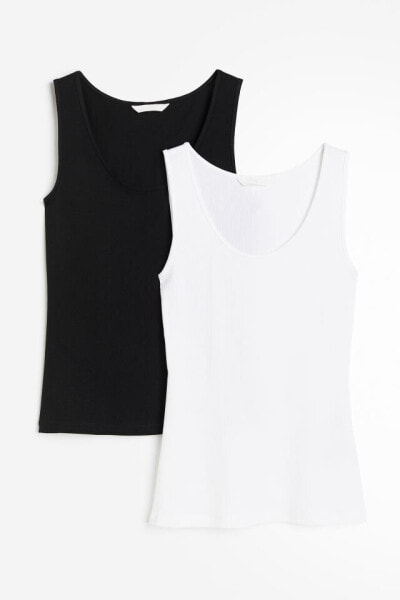 Майка H&M 2'li Ribanalı Sleeveless