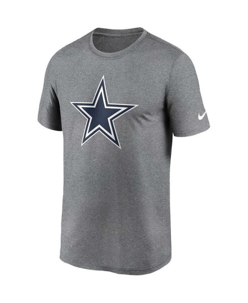 Men's Heather Charcoal Dallas Cowboys Legend Logo Performance T-shirt