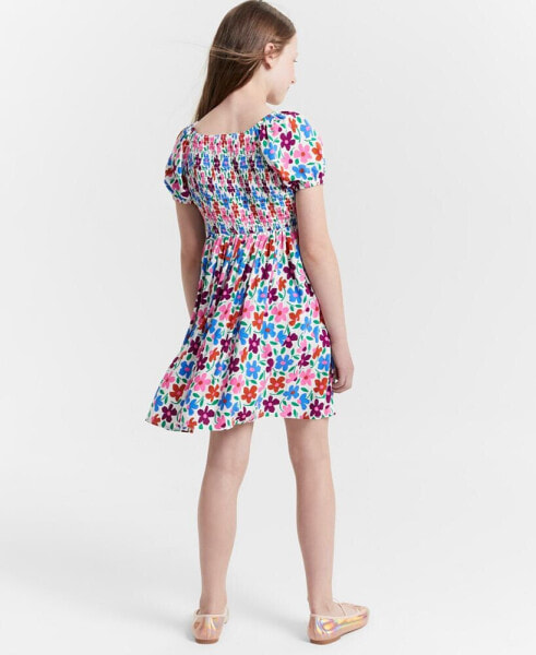 Girls Floral-Print Smocked Dress, Created for Macy's