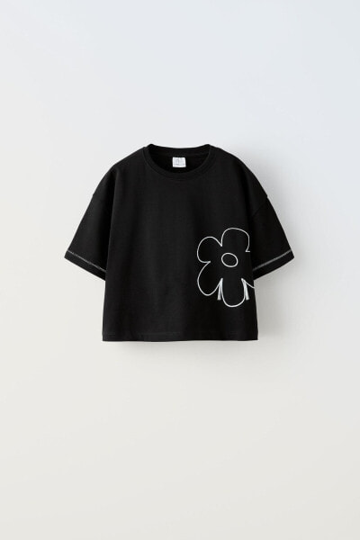 Embroidered cord t-shirt