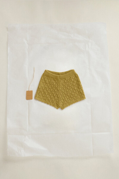 Timelesz - open-knit bermuda shorts