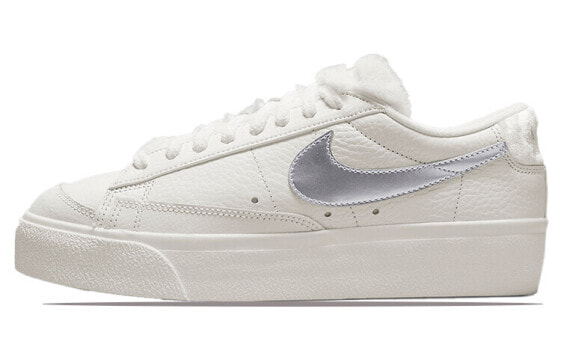 Nike Blazer Low platform 厚底 防滑耐磨 低帮 板鞋 女款 白银 / Кроссовки Nike Blazer Low Platform DO8993-100