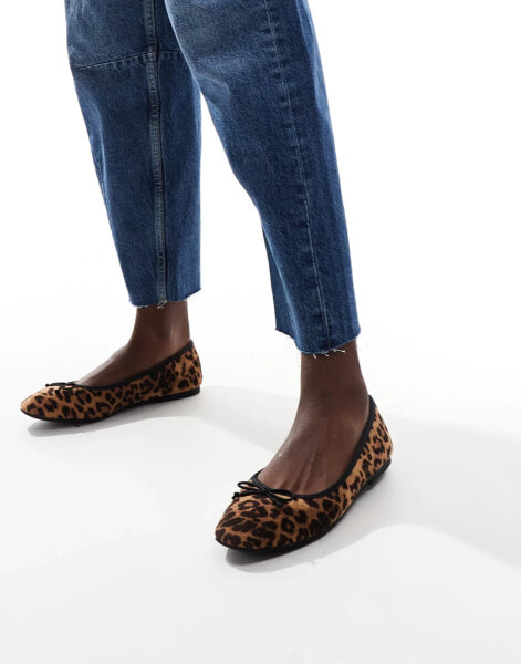 New Look ballet flat in leopard print