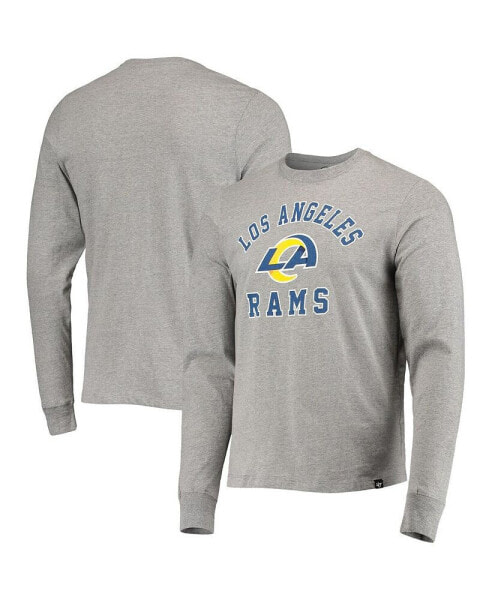 Men's Heathered Gray Los Angeles Rams Arch Super Rival Long Sleeve T-shirt