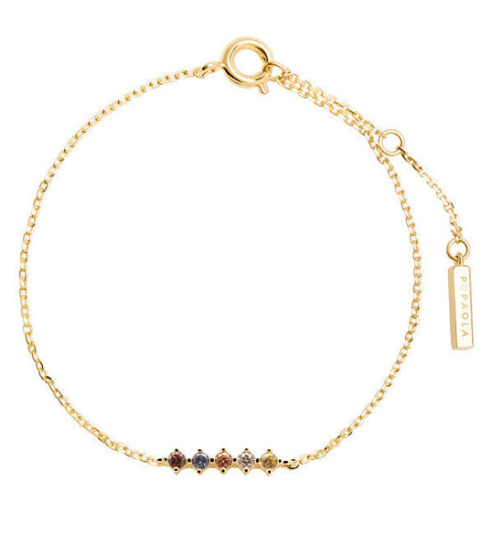Очаровательный позолоченный браслет с цирконами SAGE Gold PU01-110-U