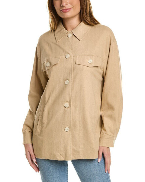 Reveriee Linen-Blend Overshirt Women's