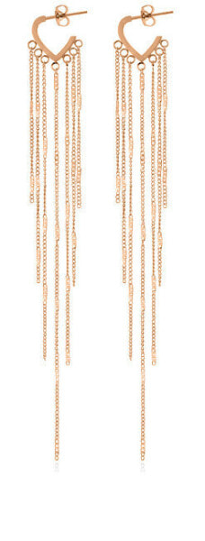 Romantic bronze long earrings VAAXF547R