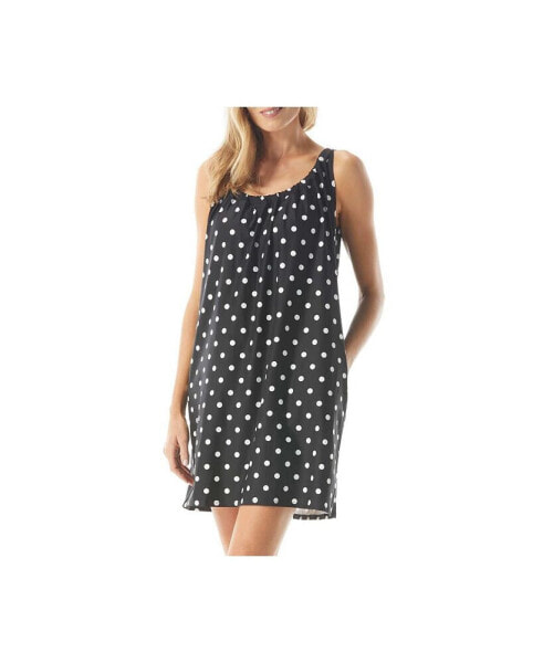 Women's Polka Dot Print Colette Adjustable Tank Dress