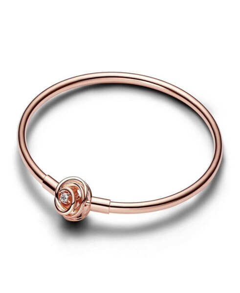 Moments Rose Gold Encircled Clasp Bangle