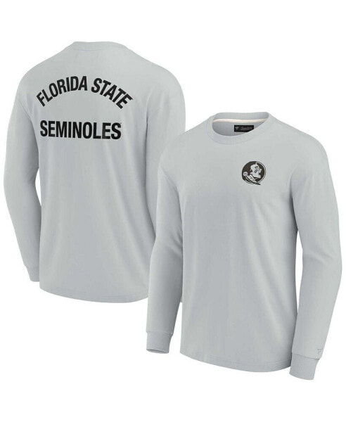 Men's and Women's Gray Florida State Seminoles Super Soft Long Sleeve T-shirt