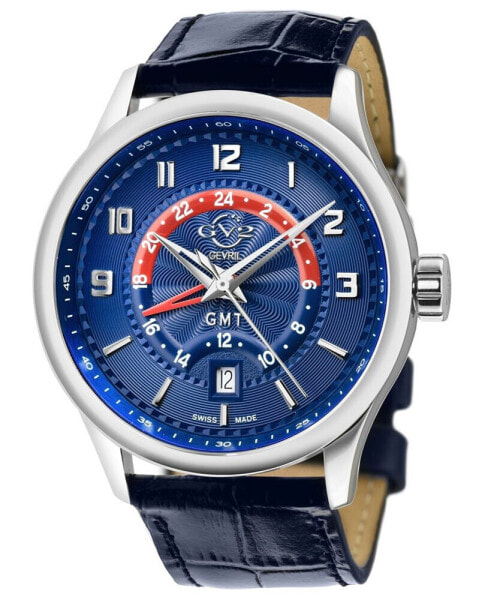 Часы Gevril Giromondo Blue Leather 42mm