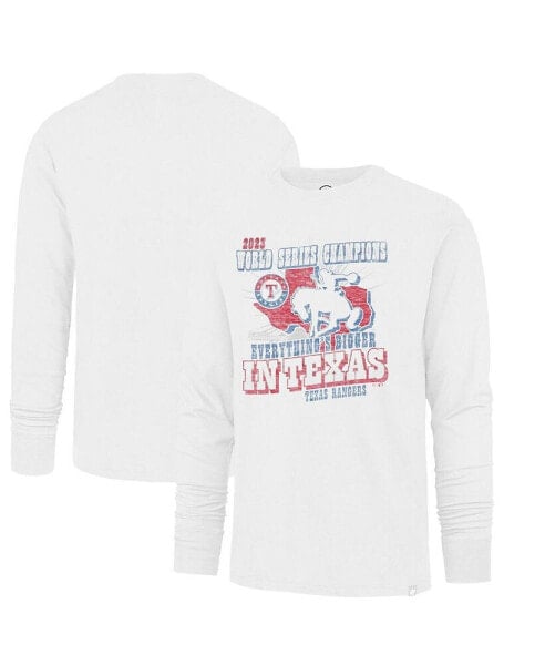 Men's White Texas Rangers 2023 World Series Champions Local Playoff Franklin Long Sleeve T-shirt