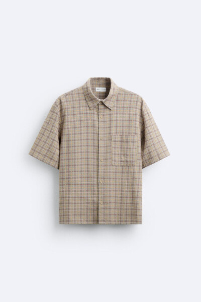 Textured check shirt