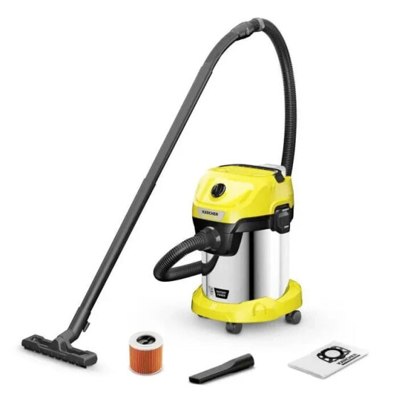 KARCHER WD 3-18 S V-17/20 Akku-Wasser- und Staubsauger Stahl 17 l Gelb