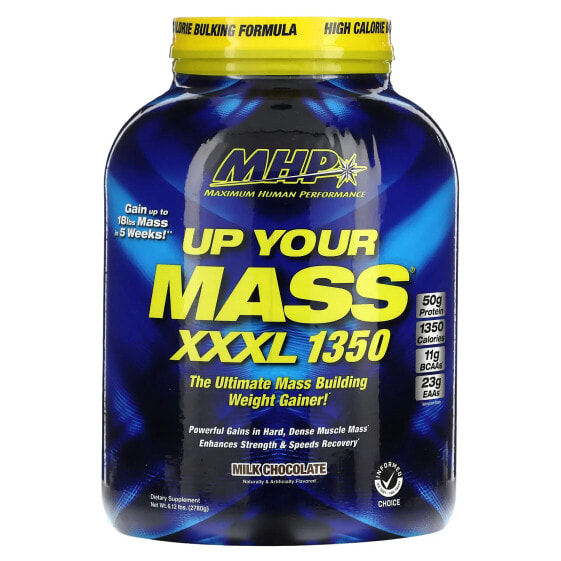 Гейнер MHP Up Your Mass XXXL 1350, молочный шоколад, 6,12 фунтов (2 780 г)